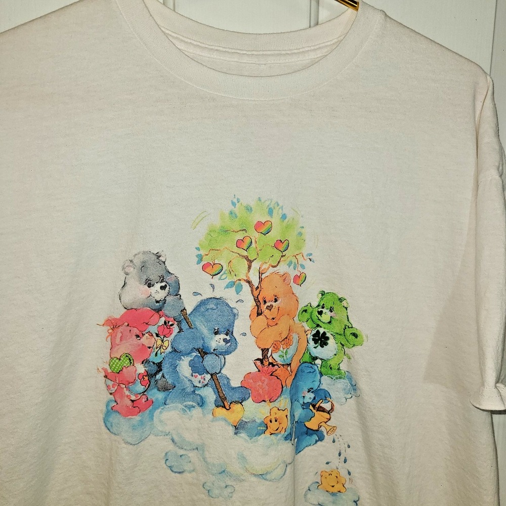 Care Bears White Graphic Print Crew Neck Short Sleeve Tagless T-Shirt OS